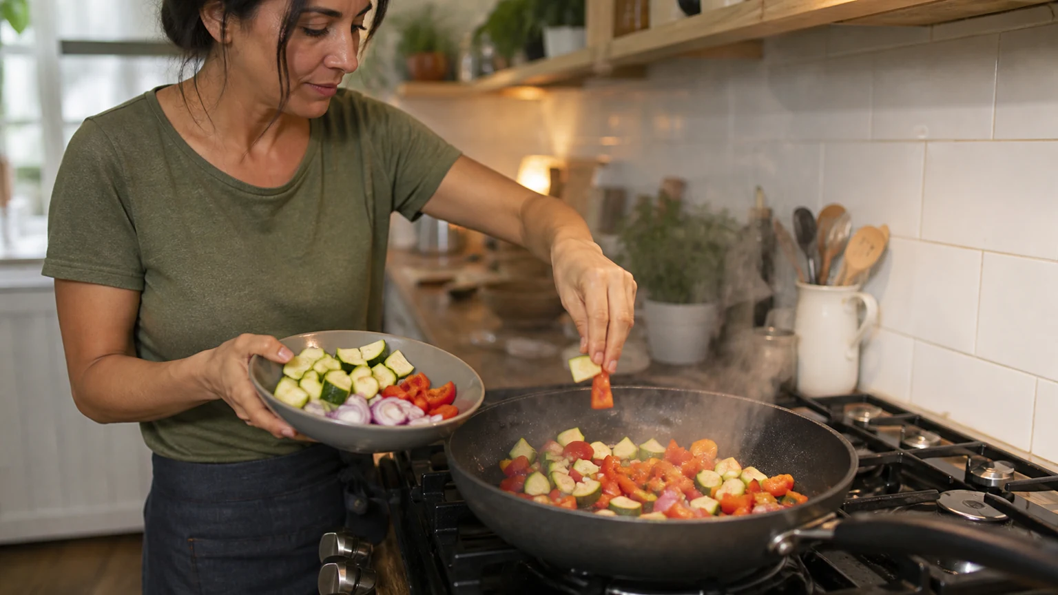 Cuisiner des légumes de saison avec des gestes simples — vue éditoriale 3